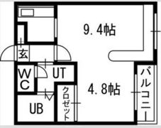 ホークメゾン札幌2号館の間取り画像