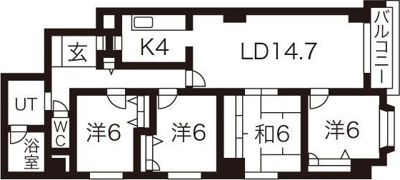 エスポアール円山の間取り画像