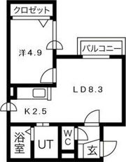 ワイスハイム琴似の間取り画像