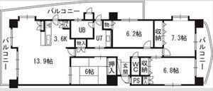 PRIME URBAN円山北四条の間取り画像