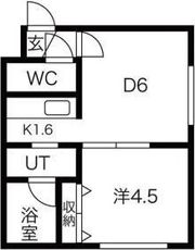 リーフコート二十四軒の間取り画像