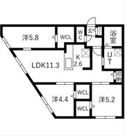 ラグランジュ円山の間取り画像