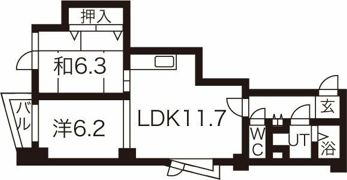 プレミエール中島公園の間取り画像