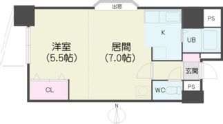 パークヒルズ中央411の間取り画像