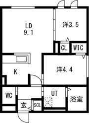 アルファスクエアN2の間取り画像