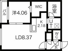 ピーロ栄通の間取り画像