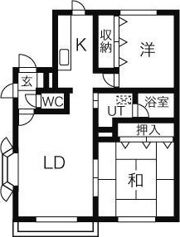 ガーデンヒル宮の沢B棟の間取り画像