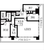 ライオンズタワー札幌の間取り画像