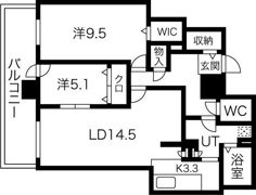 プレミスト札幌ターミナルタワーの間取り画像