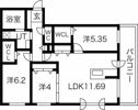 アルファスクエア北20西4の間取り画像