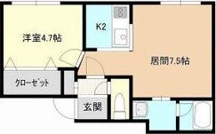 ツインズ南8条伍番館の間取り画像