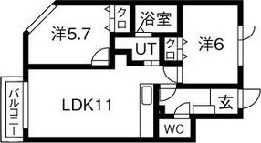 パストラル麻生東 Aの間取り画像