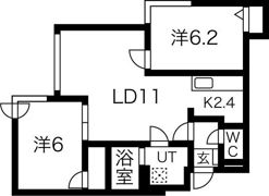コラージュ琴似の間取り画像