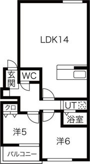 クローバーハイム平岸の間取り画像