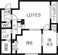 ヴィラ平岸・涼の間取り画像