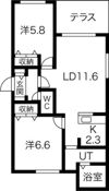 ブランシャール西28丁目の間取り画像
