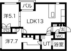 カレラ新さっぽろの間取り画像