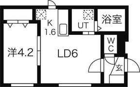 キューブ二十四軒4・4の間取り画像