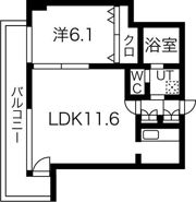 アルファスクエア南4条東の間取り画像