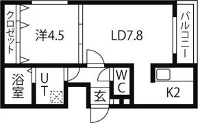 ルジュール琴似の間取り画像