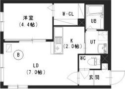クルタ東区役所前の間取り画像