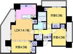 グランファーレ桑園パークサイドの間取り画像