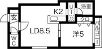 ノヴァ発寒南の間取り画像