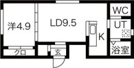 クレイパレス中の島の間取り画像