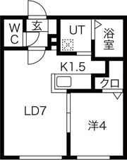 ラフィーネ旭山公園通の間取り画像