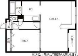 ホークメゾン札幌2号館の間取り画像