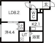 Porte Bonheur（ポルトボヌール）の間取り画像