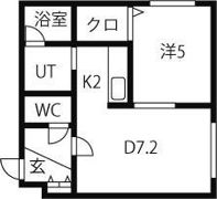 ブランノワール東区役所の間取り画像