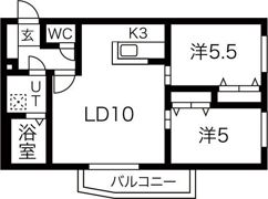 AKUBI 東札幌の間取り画像