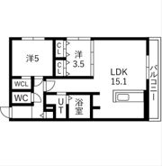 Alivis月寒中央の間取り画像