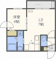 ワンペア月寒西の間取り画像