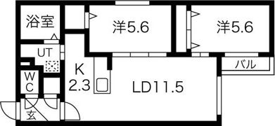 グランディーヴァの間取り画像