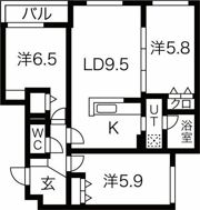 メニーズコート北園プレミアの間取り画像