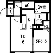 RESIDENCE SHINMEI東札幌の間取り画像