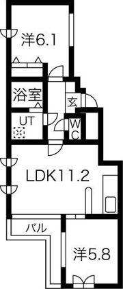 グリーンハイツ山鼻の間取り画像