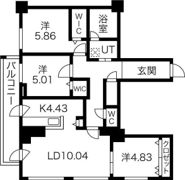 レジデンス709Cの間取り画像