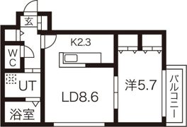 セルバテール琴似の間取り画像