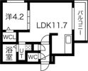 クラウド東札幌 （K-ROUD東札幌）の間取り画像