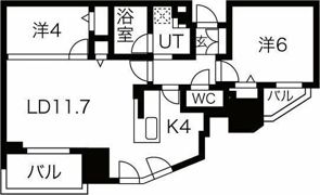 ブランズ新札幌の間取り画像