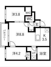 Balboni山鼻（バルボーニ山鼻）の間取り画像