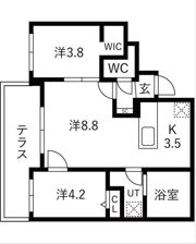 Balboni山鼻（バルボーニ山鼻）の間取り画像