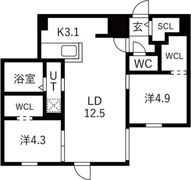 BLANC IRIS HIRAGISHIの間取り画像