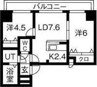 エステラ旭ヶ丘の間取り画像