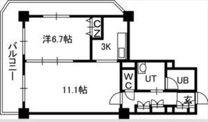 PRIME URBAN札幌 RIVER FRONTの間取り画像