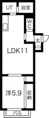 エステラ美園B館の間取り画像
