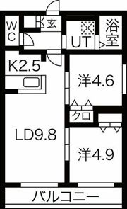 アルファスクエア平岸4条の間取り画像